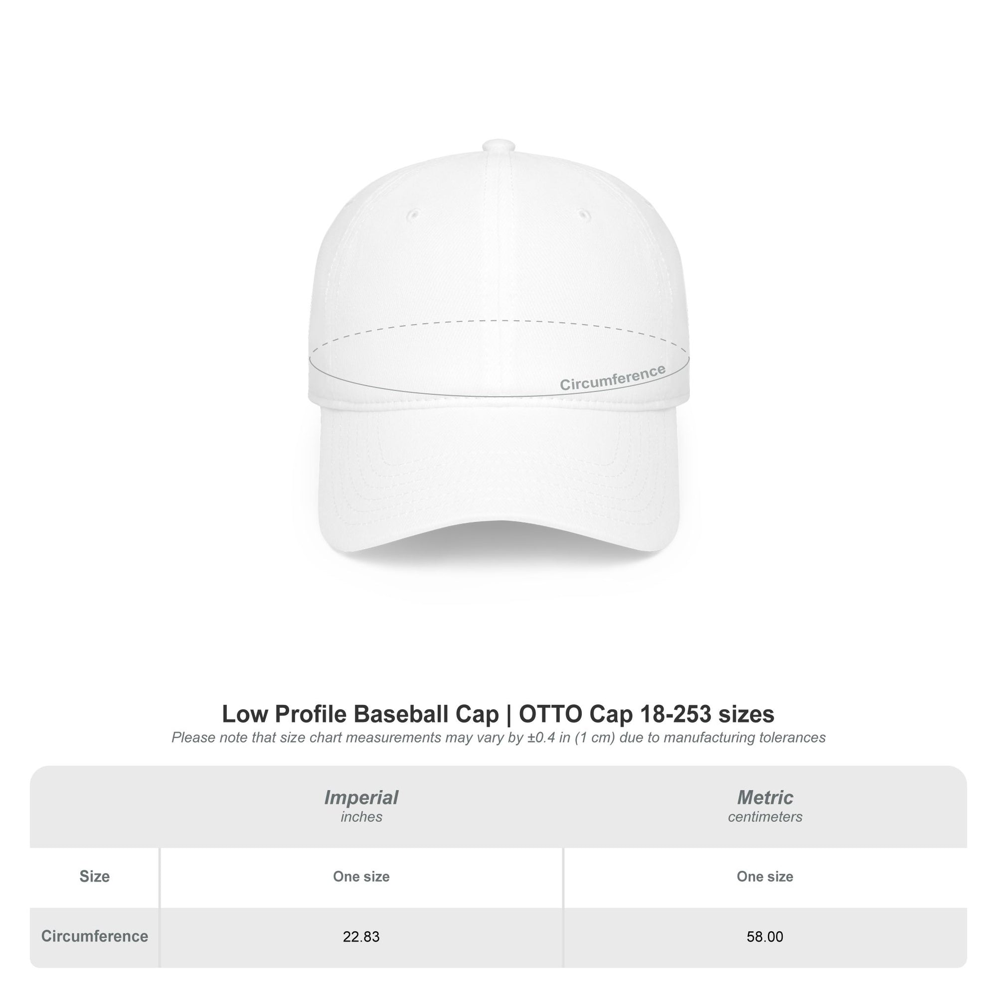 Embroidered Logo Baseball Cap — THE FUTURE - Minimalist White Low-Profile Hat