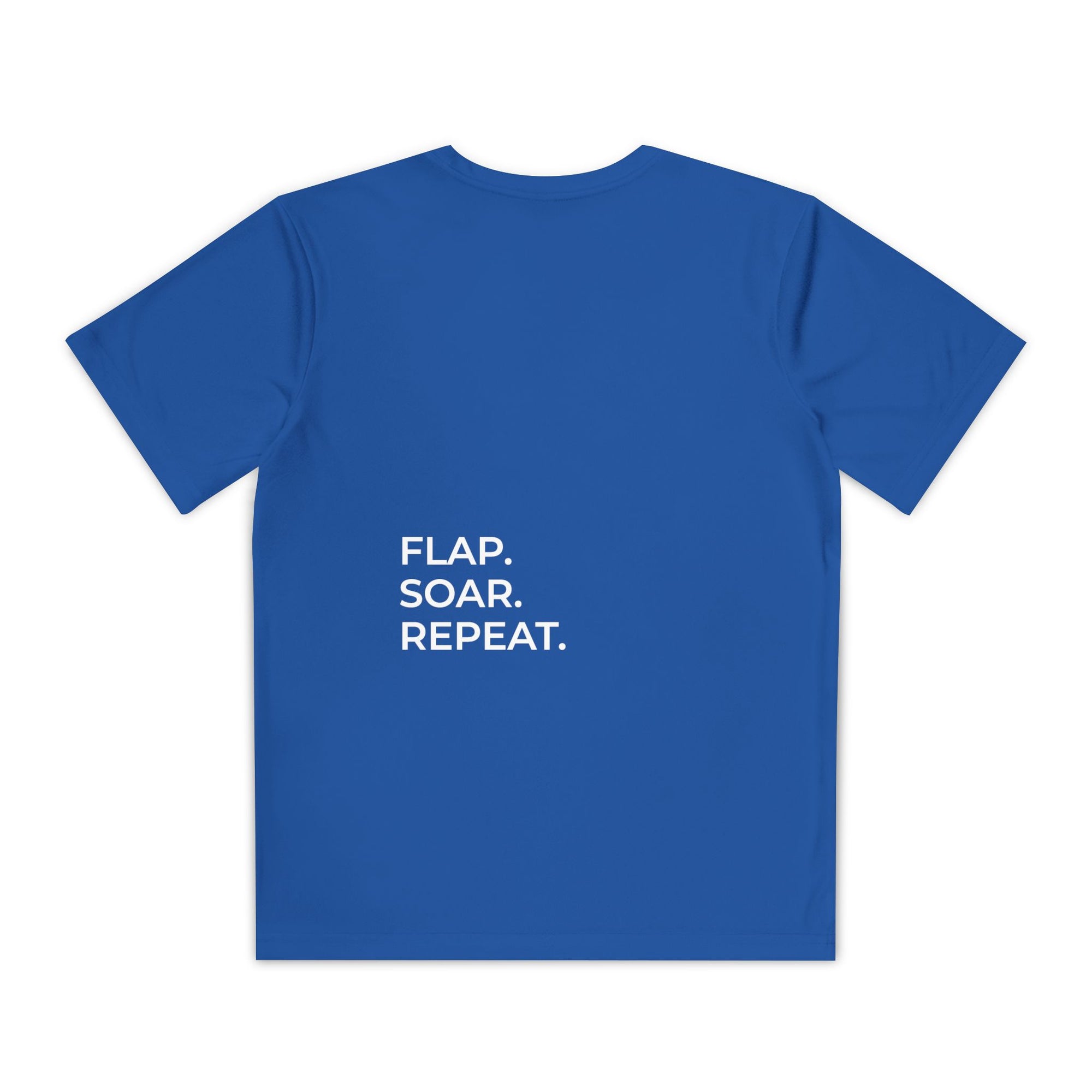 Youth Bird Tee — Front Wing Emblem, Back "FLAP. SOAR. REPEAT."