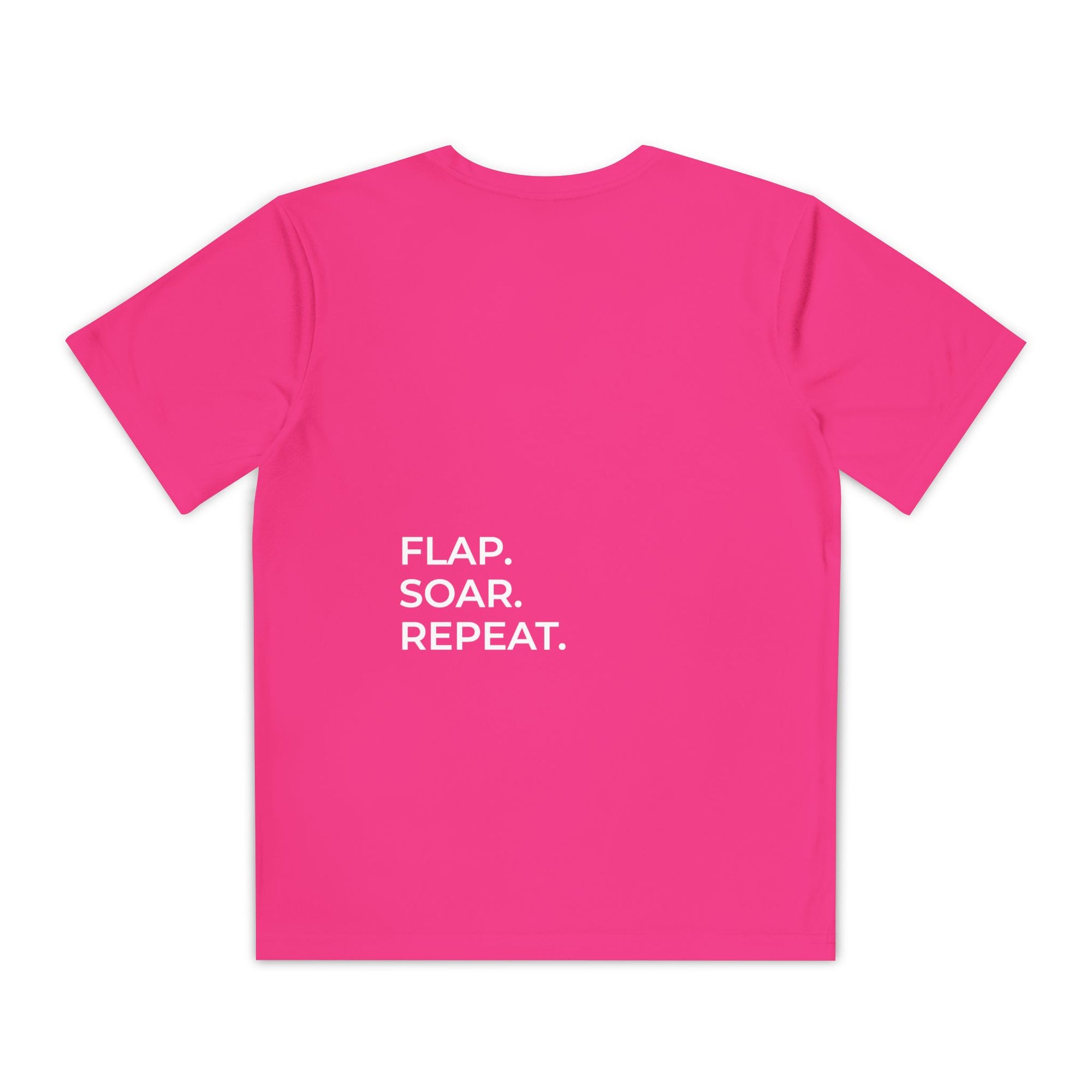 Youth Bird Tee — Front Wing Emblem, Back "FLAP. SOAR. REPEAT."