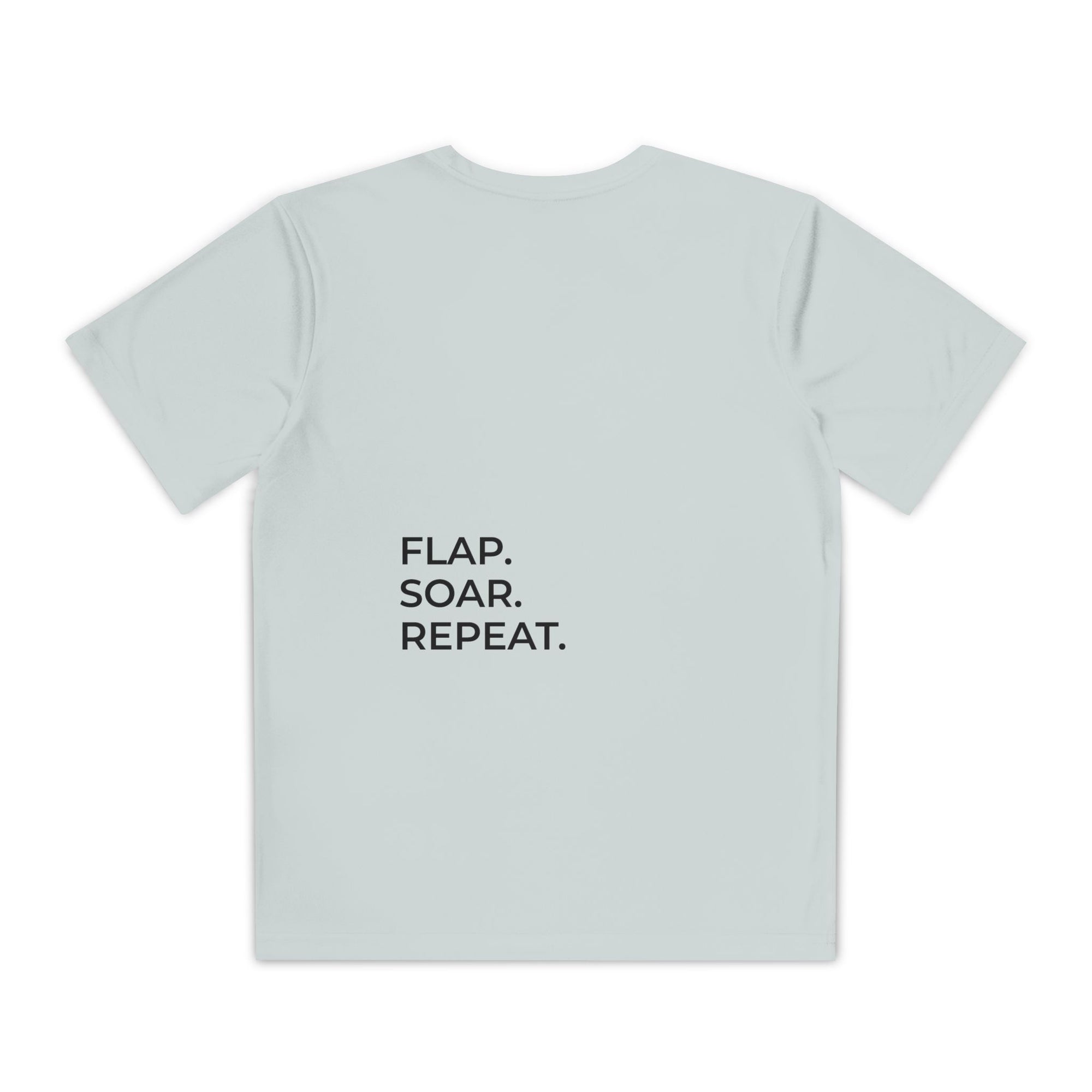 Youth Bird Tee — Front Wing Emblem, Back "FLAP. SOAR. REPEAT."