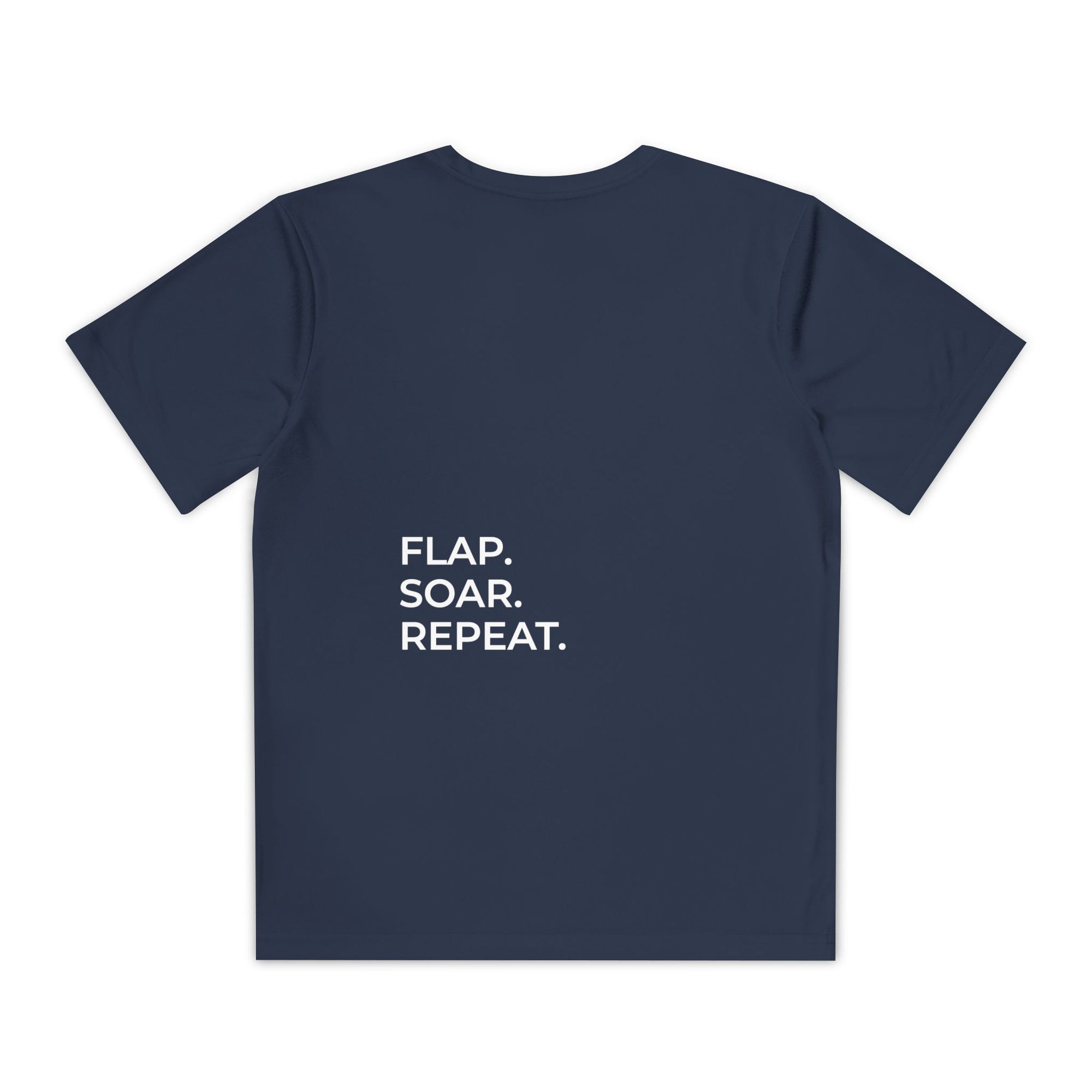 Youth Bird Tee — Front Wing Emblem, Back "FLAP. SOAR. REPEAT."