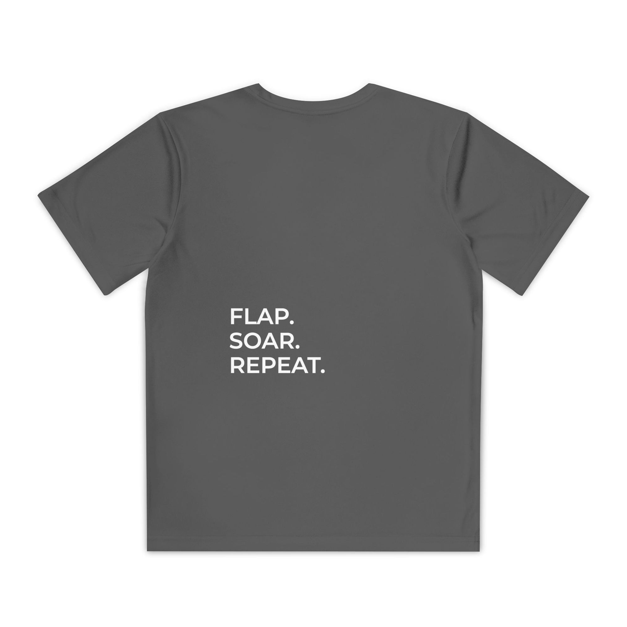 Youth Bird Tee — Front Wing Emblem, Back "FLAP. SOAR. REPEAT."